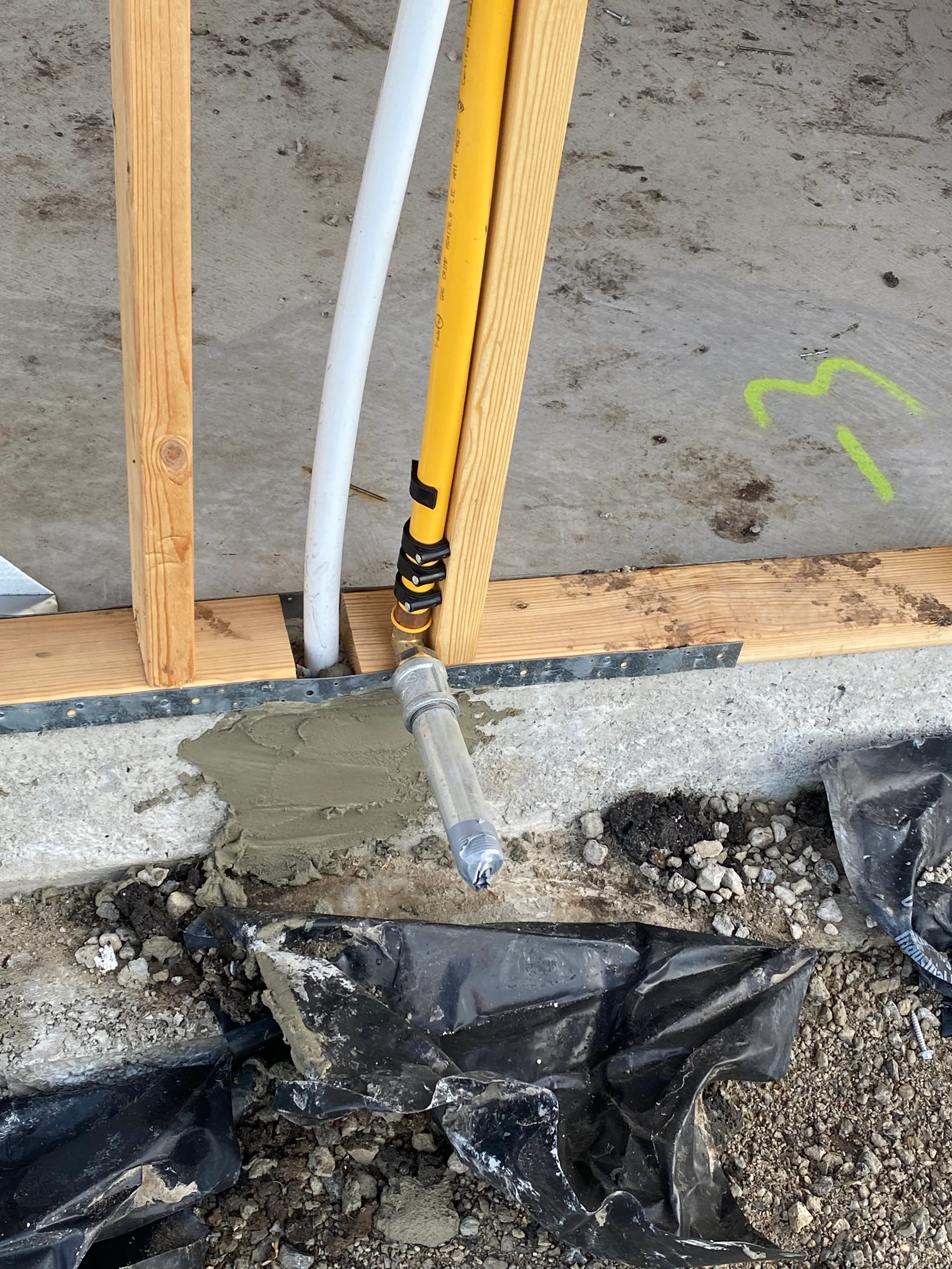 New build at frame stage with has and NBN services installed
